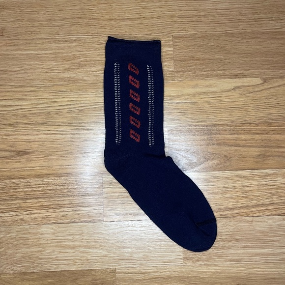 Vintage Navy Stretches Dupont Nylon Yarn Men’s Socks One Size Fits All 9 1/2-13 - Picture 2 of 3